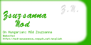 zsuzsanna mod business card
